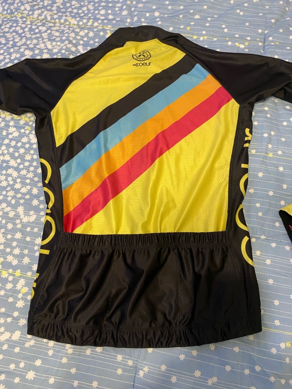 coeur Bright Colorblock Cycling Jersey and matching shorts. - Picture 5 of 11